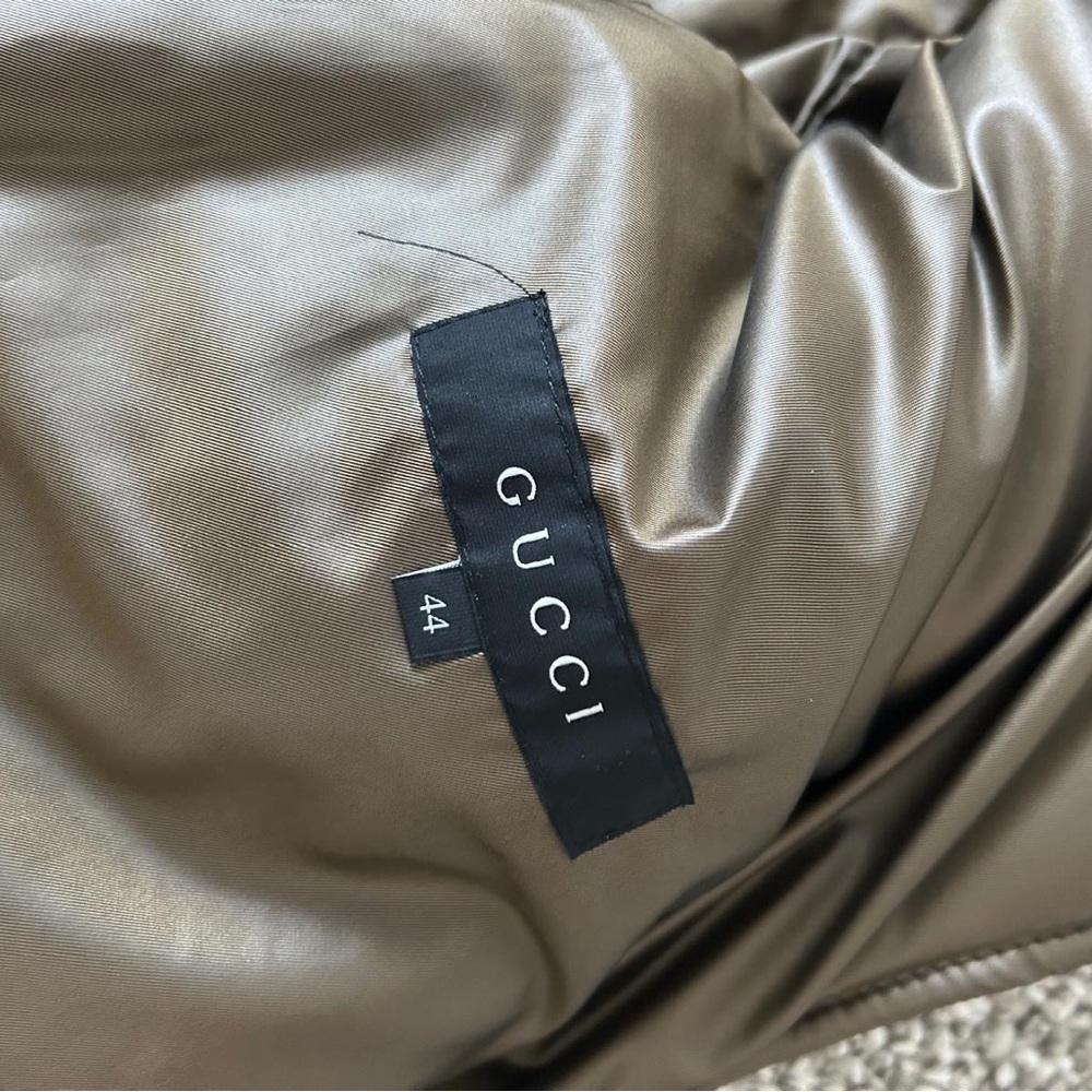 Gucci women’s coat with raccoon fur brown khaki - Picture 4 of 8